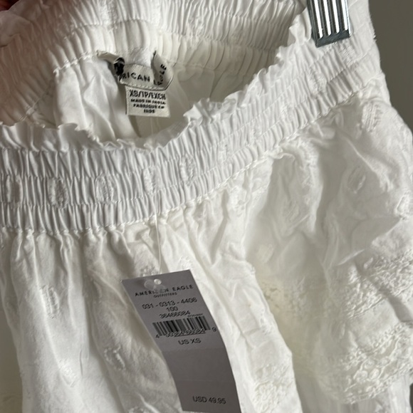 NWT American Eagle White Ruffle Mini Skort Size XS - Picture 6 of 7